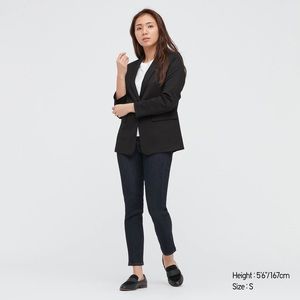 NWT Uniqlo Dark Navy Blue UV Protection Jersey Blazer
